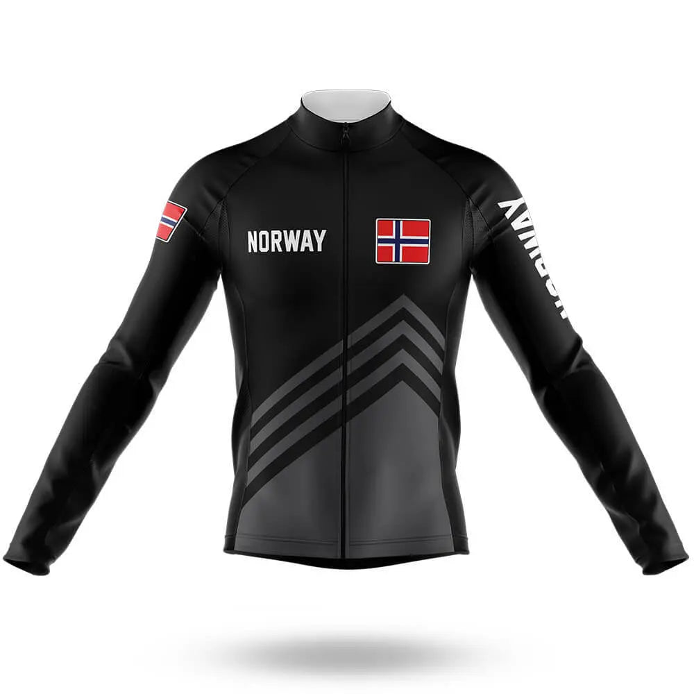 Herre sykkelteam Norge S5 Svart - Premium sykkelklær