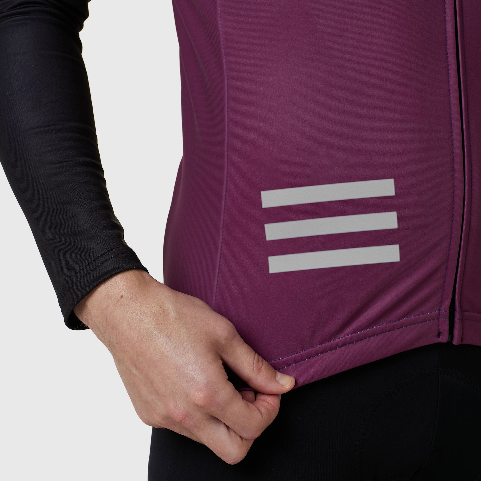 Fdx Herre & Gutter Sett Eksklusiv Thermo Roubaix Langermet Sykkeltrøye & Bib Shorts – Lilla