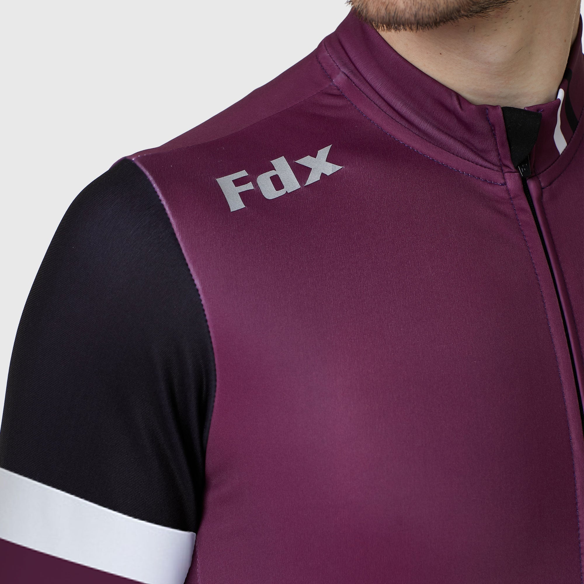 Fdx Herre & Gutter Sett Eksklusiv Thermo Roubaix Langermet Sykkeltrøye & Bib Shorts – Lilla