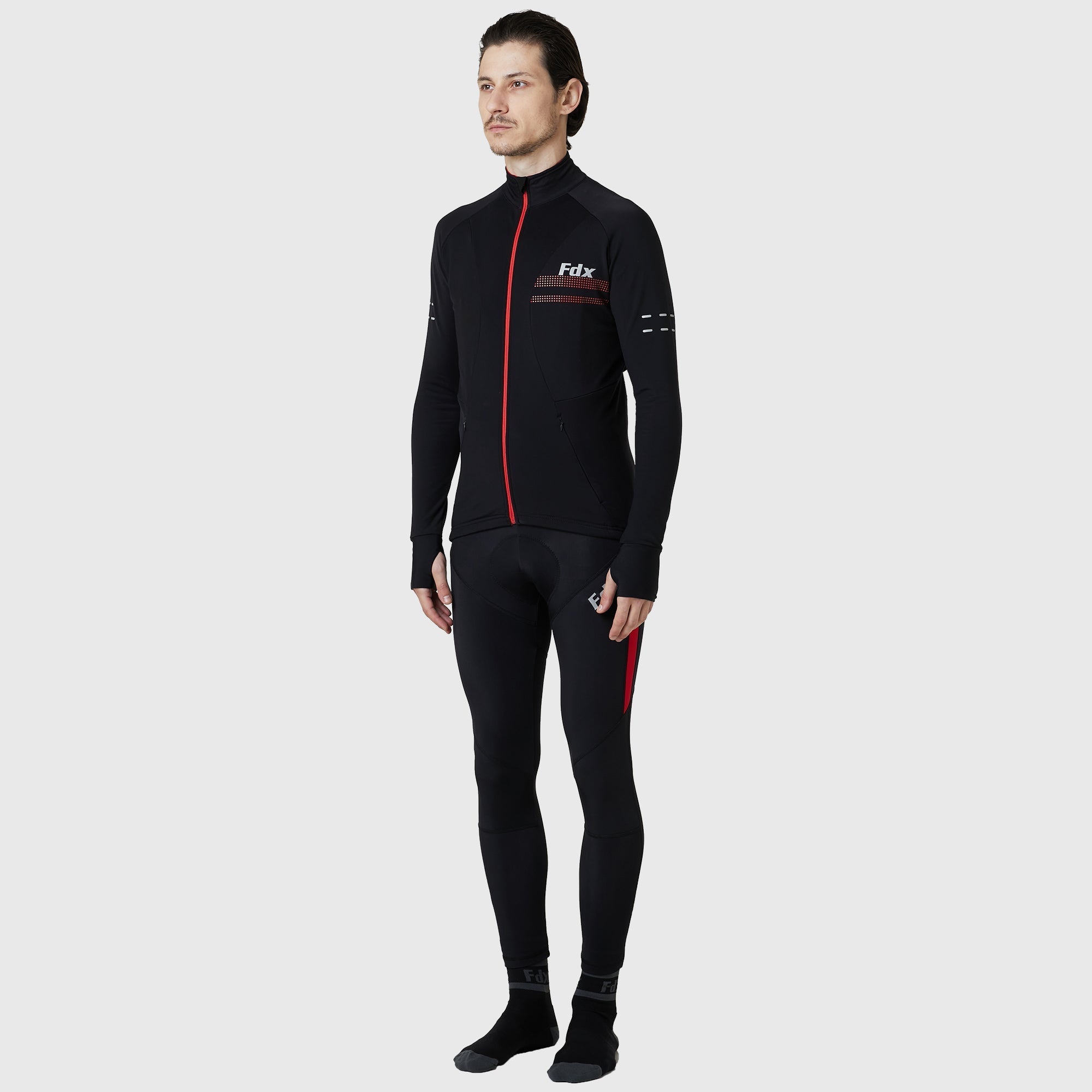 Fdx Arch Thermo Sykkelsett Herre & Gutt – Rød