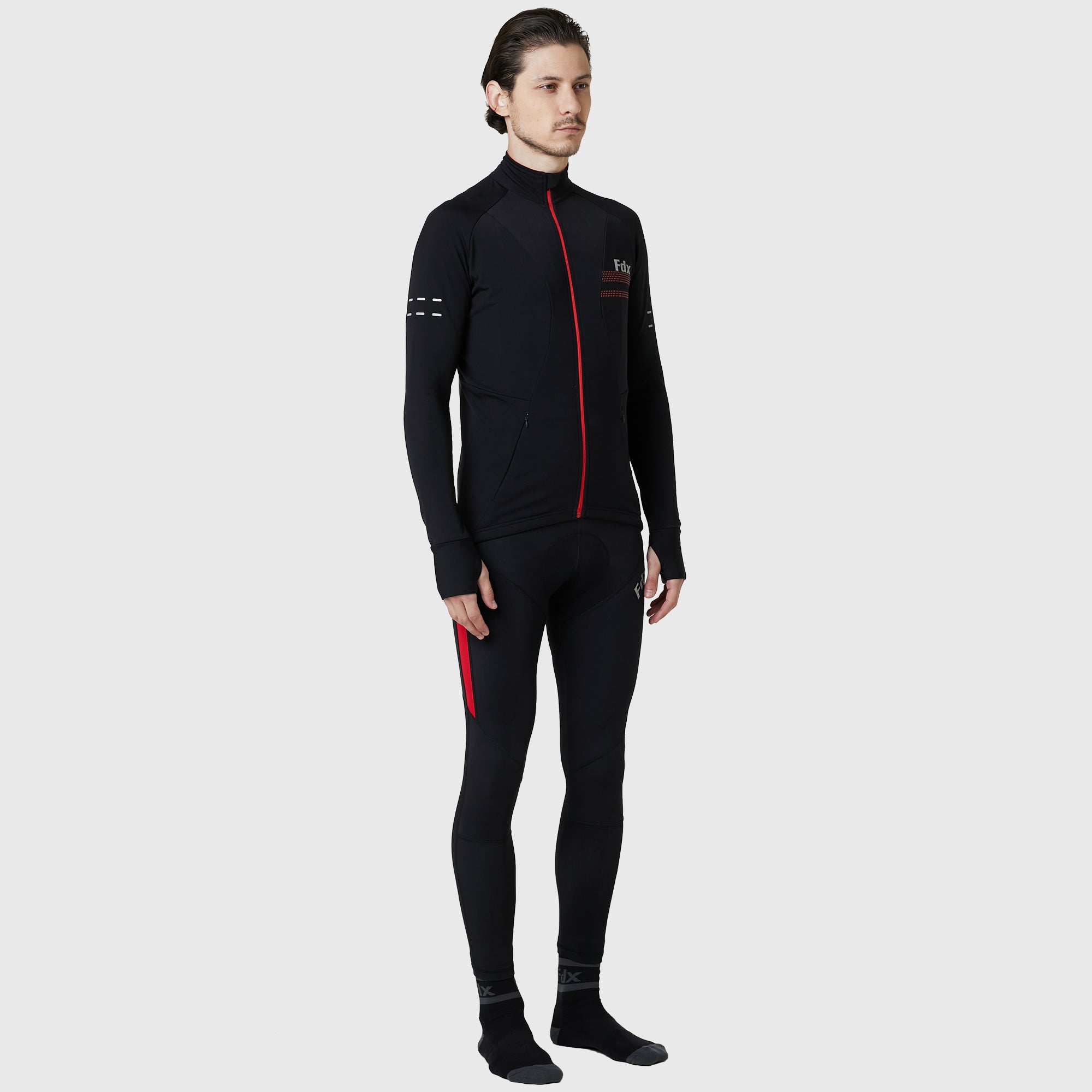 Fdx Arch Thermo Sykkelsett Herre & Gutt – Rød
