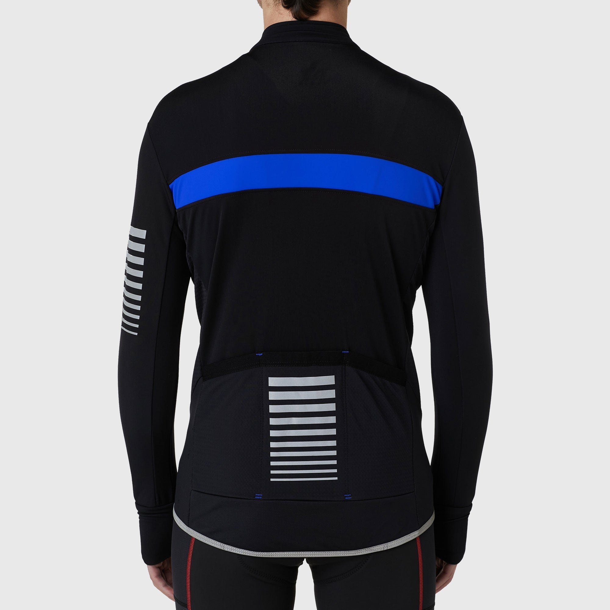 Fdx Herre- og guttete All Day termisk Roubaix langermet sykkeltopp & cargo-bib shorts - Blå