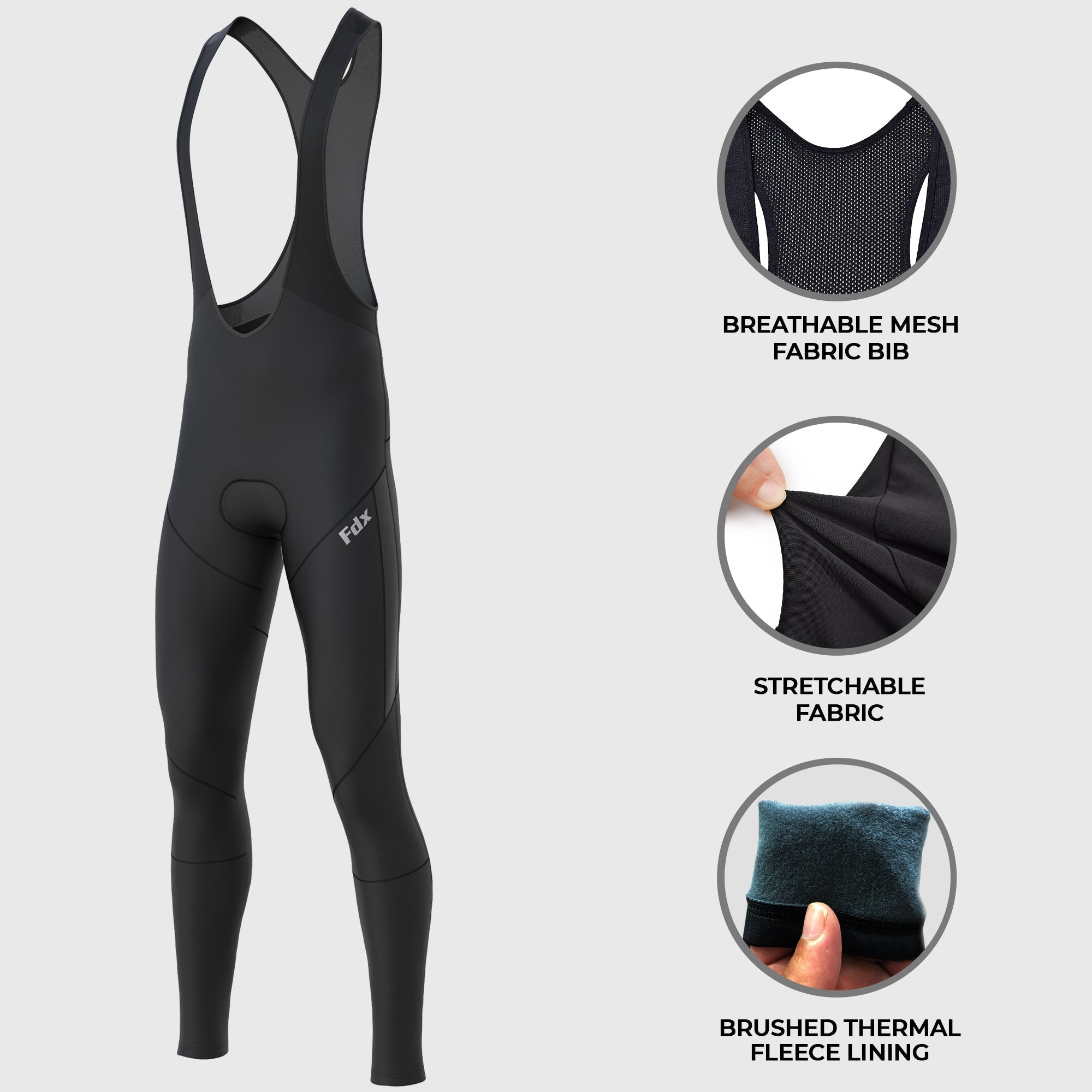 Fdx Buer Thermo Sykkelsuit Herre & Gutt – Svart