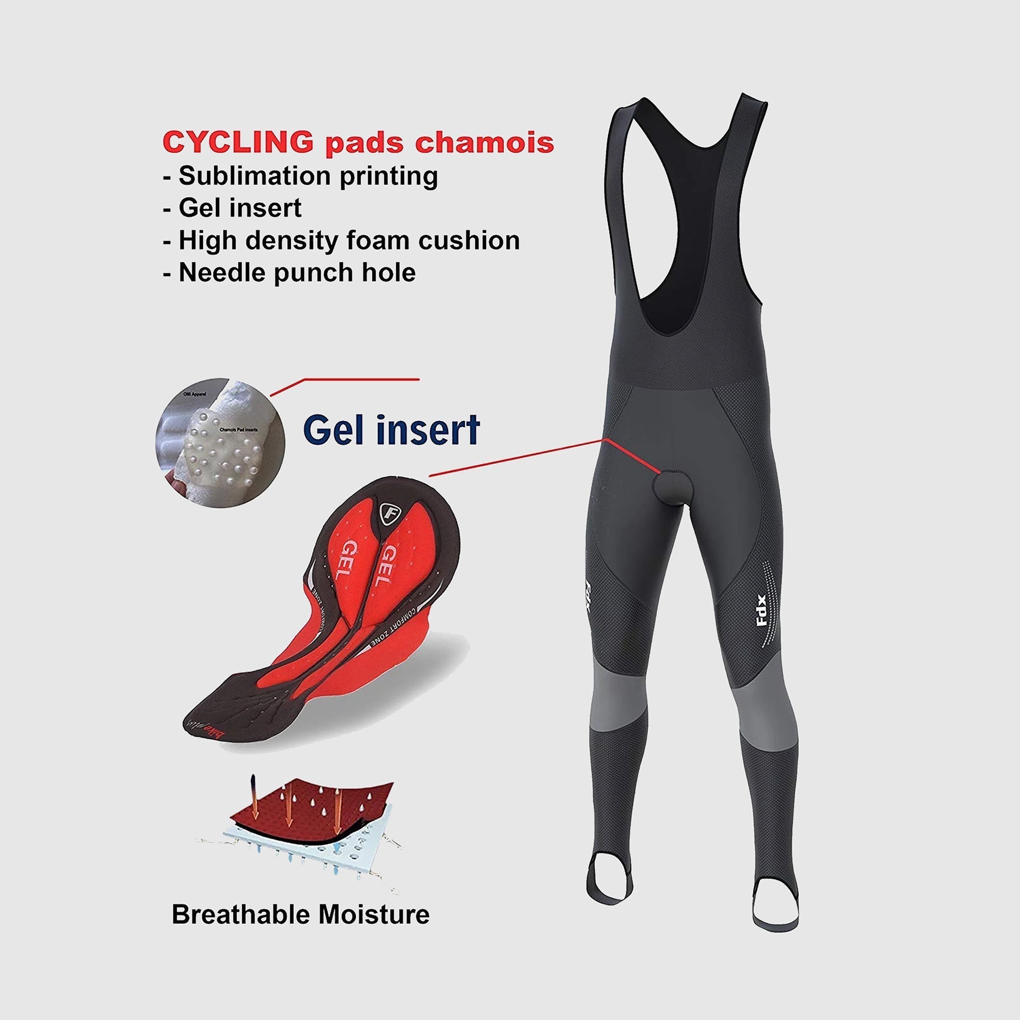 Fdx Thermodream Thermo Sykkelsuit Herre & Dame – Grå